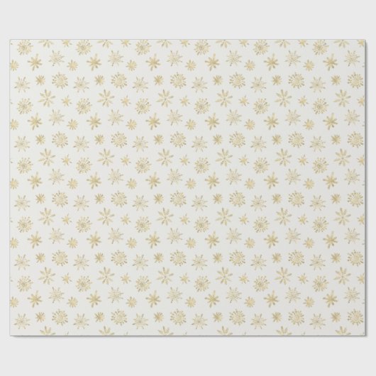 Gold Snowflake kerst Cadeaupapier (Vlak)