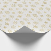 Gold Snowflake kerst Cadeaupapier (Hoek)
