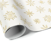 Gold Snowflake kerst Cadeaupapier (Rol Hoek)