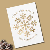 Gold Snowflake kerst Feestdagenkaart