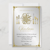 Gold Snowflake kerstfeest Kaart (Voorkant)