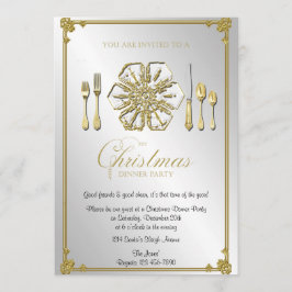 Gold Snowflake kerstfeest Kaart