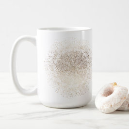 Gold Snowflake-kerstfeestdag-koffie Mok