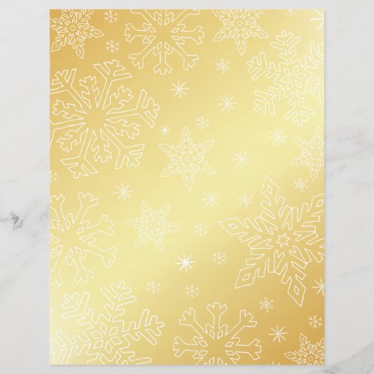Gold Snowflake kerstmis BG Santa Wish List (Achterkant)