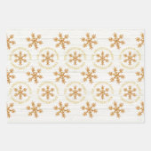 Gold Snowflake Kerstvakantie Uw foto's Inpakpapier Vel (Voorkant 2)