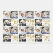 Gold Snowflake Kerstvakantie Uw foto's Inpakpapier Vel (Voorkant)