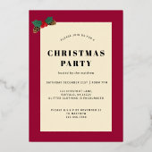 Gold Snowflake Lijst Vakantie Uitnodiging Kaart (Achterkant)