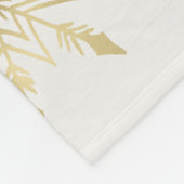 Gold Snowflake Merry en heldere kerst Fleece Deken (Hoek)