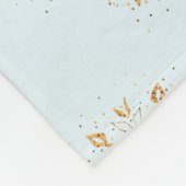 Gold Snowflake op het Frosty Blue-kerstpatroon Fleece Deken (Hoek)