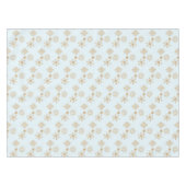 Gold Snowflake op het Frosty Blue-kerstpatroon Tafelkleed (Voorkant (Horizontaal))