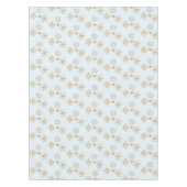 Gold Snowflake op het Frosty Blue-kerstpatroon Tafelkleed (Voorkant)