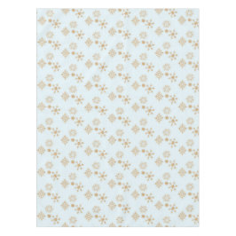 Gold Snowflake op het Frosty Blue-kerstpatroon Tafelkleed