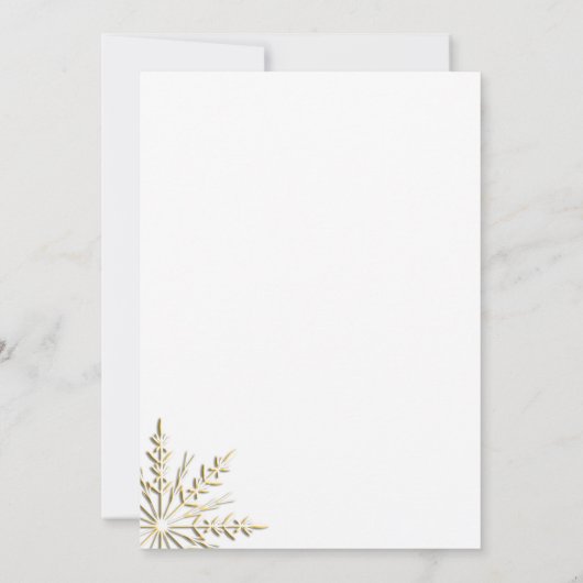 Gold Snowflake op White Winter Post Wedding Brunch Kaart (Achterkant)