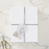 Gold Snowflake op White Winter Weddenschap Favor T Cadeaulabel (Met Touw)