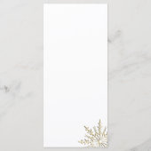 Gold Snowflake op White Winter Wedding Programme Programmakaart (Achterkant)