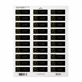 Gold Snowflake Ornament Holiday Adres label (Full Sheet)