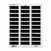 Gold Snowflake Ornament Holiday Adres label (Full Sheet)
