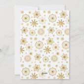 Gold Snowflake Ornament Holiday-fotokaart Feestdagenkaart (Achterkant)