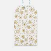 Gold Snowflake Ornament Holiday Gift Labels Cadeaulabel (Achterkant)