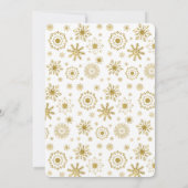 Gold Snowflake Ornament Holiday Party Kaart (Achterkant)