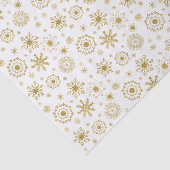 Gold Snowflake Ornament Holiday Tissue Paper Tissuepapier (Detail)