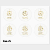 Gold Snowflake Ornament kerstfeestdag Stickers (Vel)