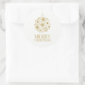 Gold Snowflake Ornament kerstfeestdag Stickers (Tas)
