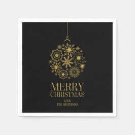 Gold Snowflake Ornament-kerstpapier Servetten