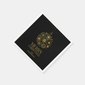 Gold Snowflake Ornament-kerstpapier Servetten (Hoek)