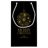 Gold Snowflake Ornament Merry kerstcadeau Klein Cadeauzakje (Achterkant)