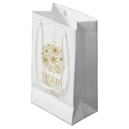 Gold Snowflake Ornament Merry kerstcadeau Klein Cadeauzakje