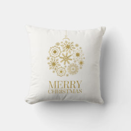 Gold Snowflake Ornament Merry Kerstmis Kussen