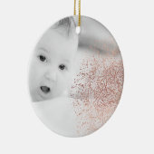 Gold Snowflake overlay kerstmis Keramisch Ornament (Rechts)