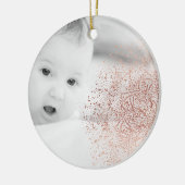Gold Snowflake overlay kerstmis Keramisch Ornament (Links)