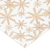 Gold Snowflake Pattern Holiday Medium Tafelloper (Hoek)