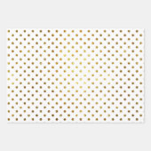 Gold Snowflake Pattern Inpakpapier Vel (Voorkant 3)