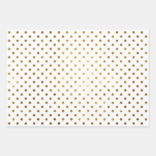 Gold Snowflake Pattern Inpakpapier Vel (Voorkant 3)