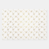 Gold Snowflake Pattern Inpakpapier Vel (Voorkant 2)