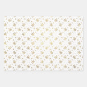 Gold Snowflake Pattern Inpakpapier Vel (Voorkant)