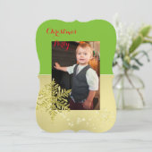 Gold Snowflake Photo Template Kaart (Staand voorkant)