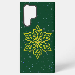 Gold Snowflake Samsung Galaxy Hoesje