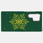 Gold Snowflake Samsung Galaxy Hoesje (Achterkant horizontaal)
