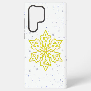 Gold Snowflake Samsung Galaxy Hoesje