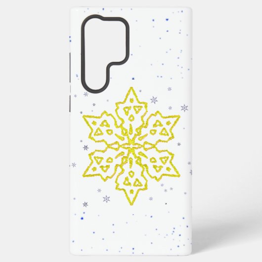 Gold Snowflake Samsung Galaxy Hoesje (Achterkant)
