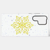 Gold Snowflake Samsung Galaxy Hoesje (Achterkant horizontaal)