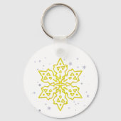 Gold Snowflake Sleutelhanger (Voorkant)