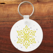 Gold Snowflake Sleutelhanger (Voorkant)