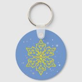 Gold Snowflake Sleutelhanger (Achterkant)