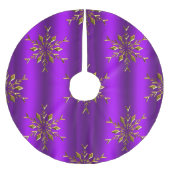 Gold Snowflake Stars met Paarse kerst Kerstboom Rok (Voorkant)