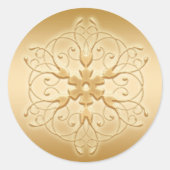 Gold Snowflake Sticker (Voorkant)